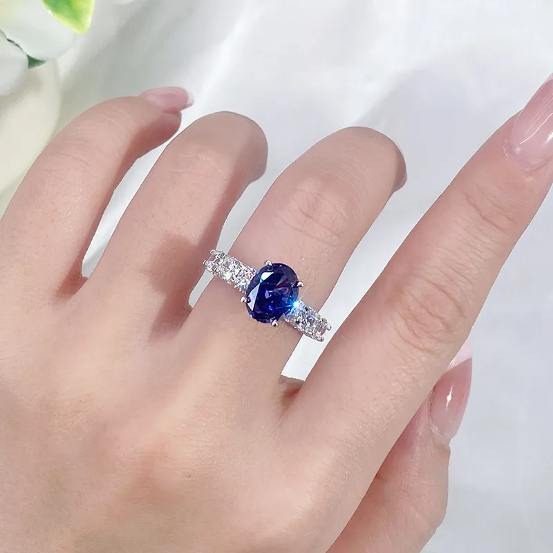 8A Cubic Zirconia Oval Solitaire Ring 70200228 - image3