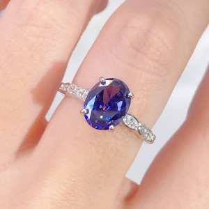 8A Cubic Zirconia Oval Solitaire Ring 70200231