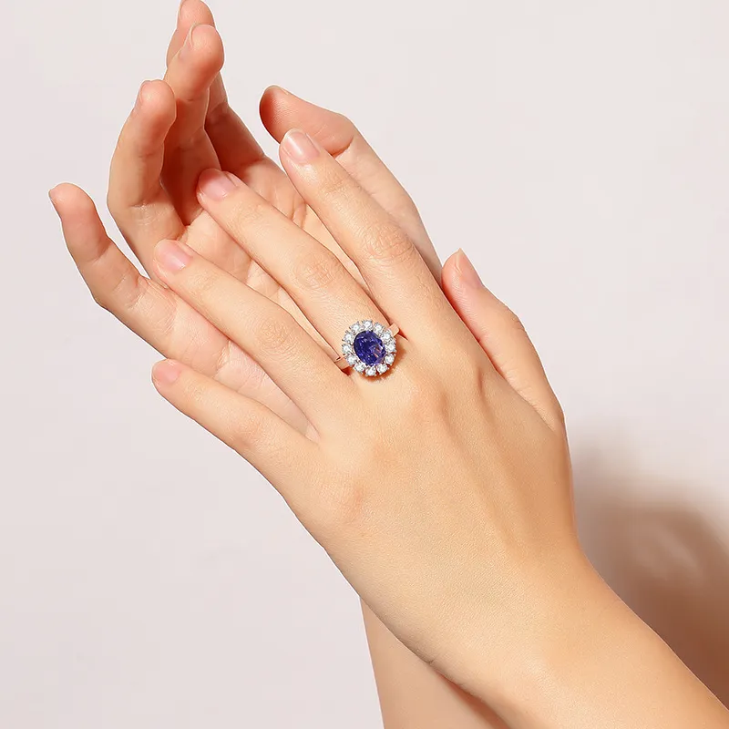 8A Cubic Zirconia Oval Solitaire Ring 70200233 - image2