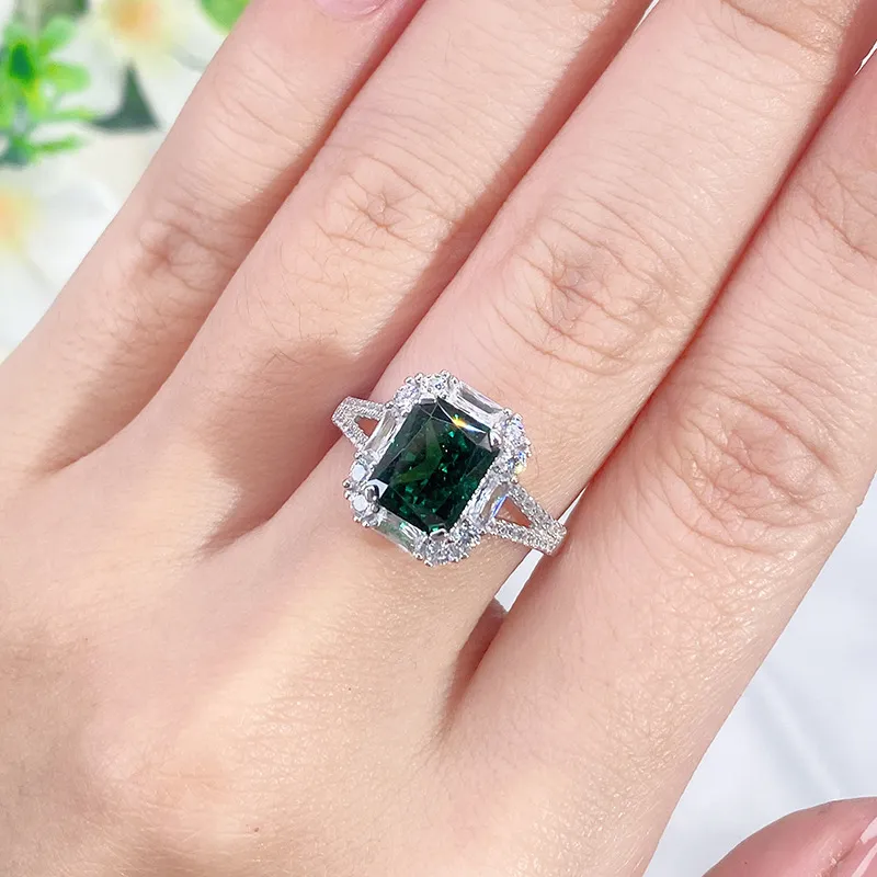8A Cubic Zirconia Rectangle Solitaire Ring 70200234 - image1