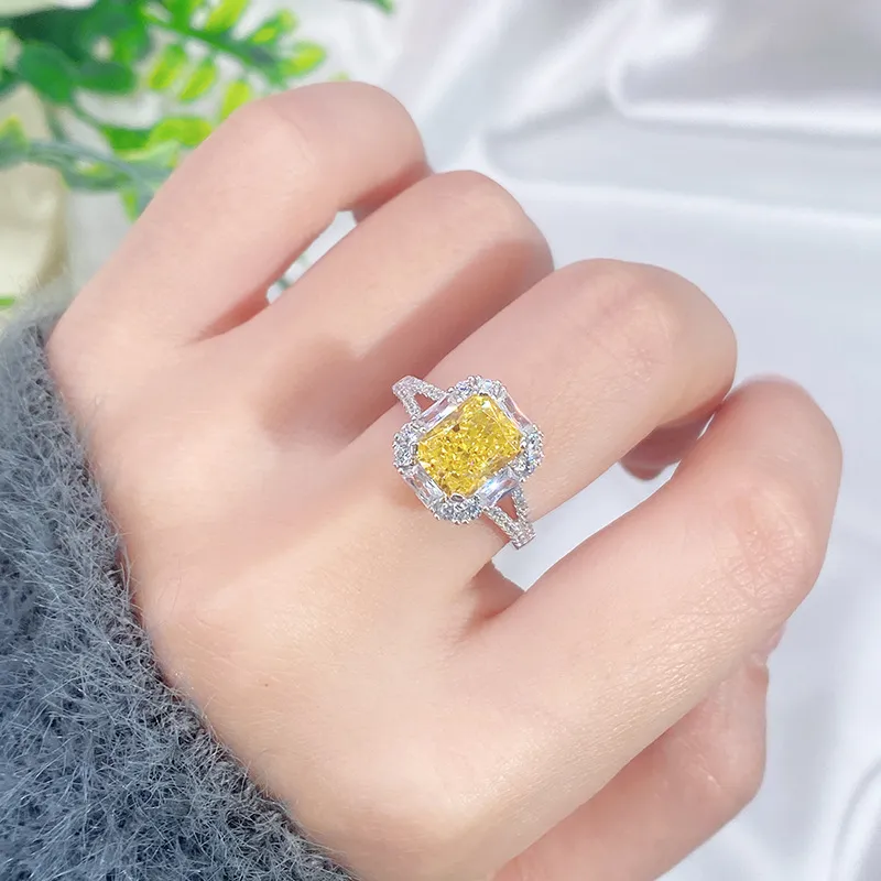 8A Cubic Zirconia Rectangle Solitaire Ring 70200234 - image2