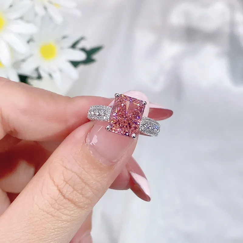 8A Cubic Zirconia Rectangle Solitaire Ring 70200236 - image3