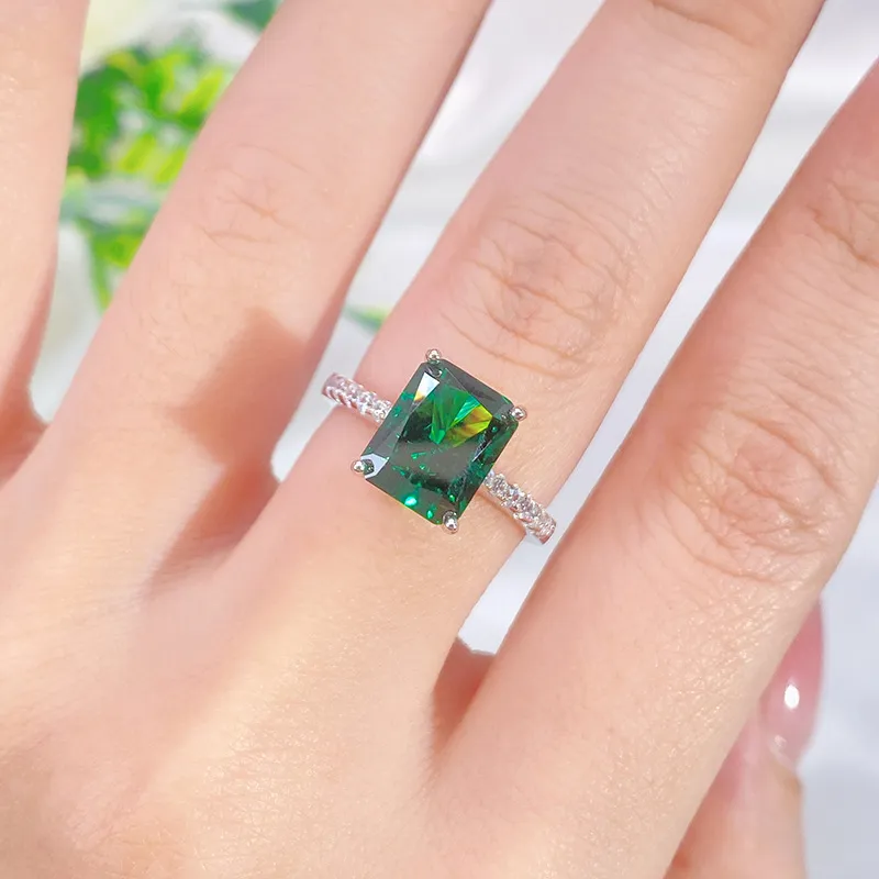 8A Cubic Zirconia Rectangle Solitaire Ring 70200237 - image1