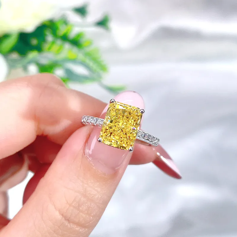 8A Cubic Zirconia Rectangle Solitaire Ring 70200237 - image2