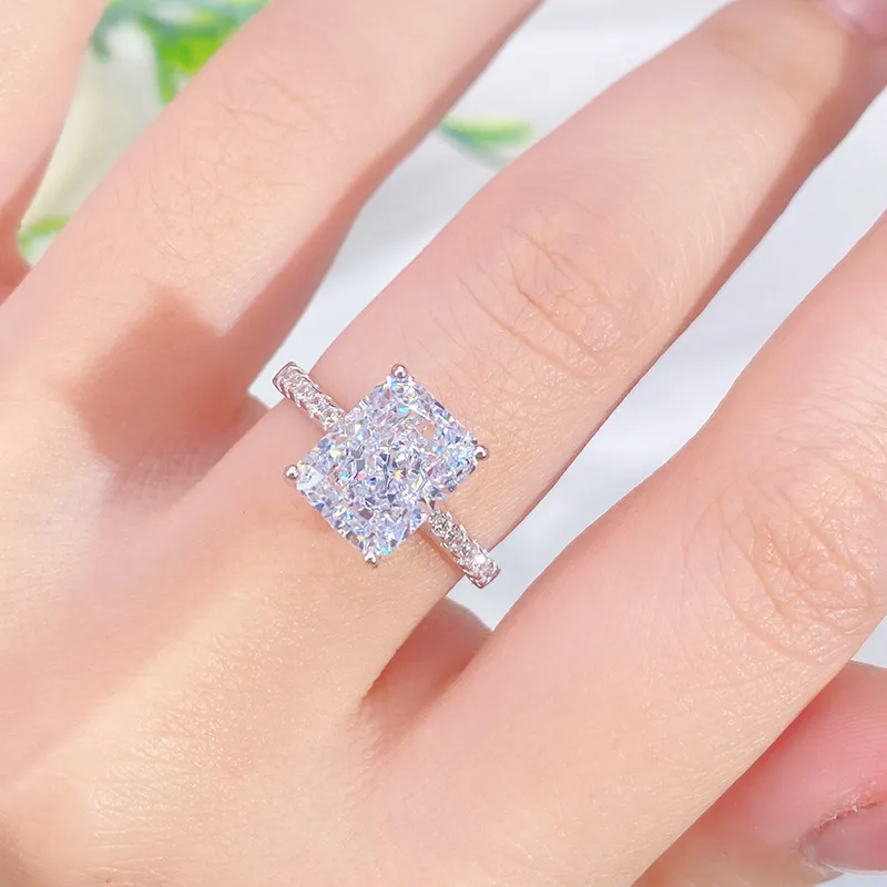 8A Cubic Zirconia Rectangle Solitaire Ring 70200237 - image4