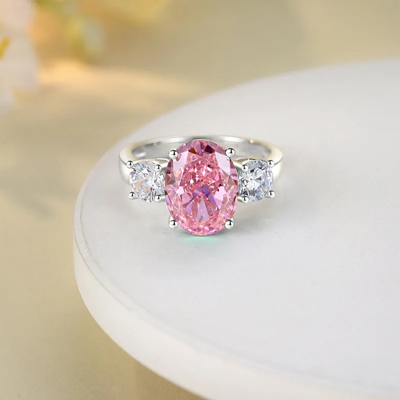 8A Cubic Zirconia Oval Solitaire Ring 70200240 - image4