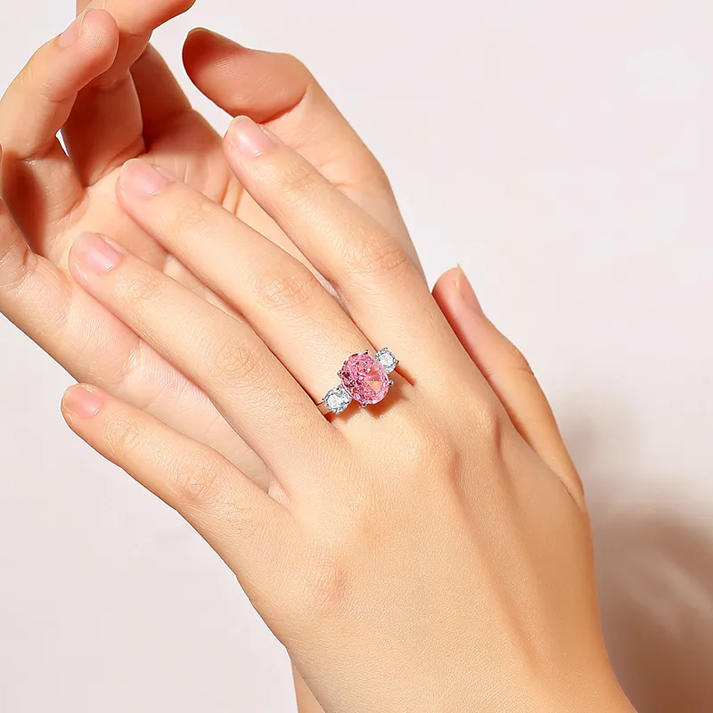 8A Cubic Zirconia Oval Solitaire Ring 70200240 - image3