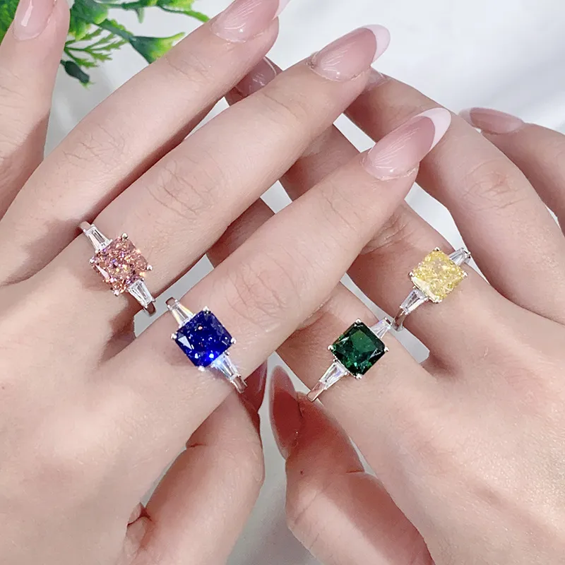 8A Cubic Zirconia Square Solitaire Ring 70200244 - image1