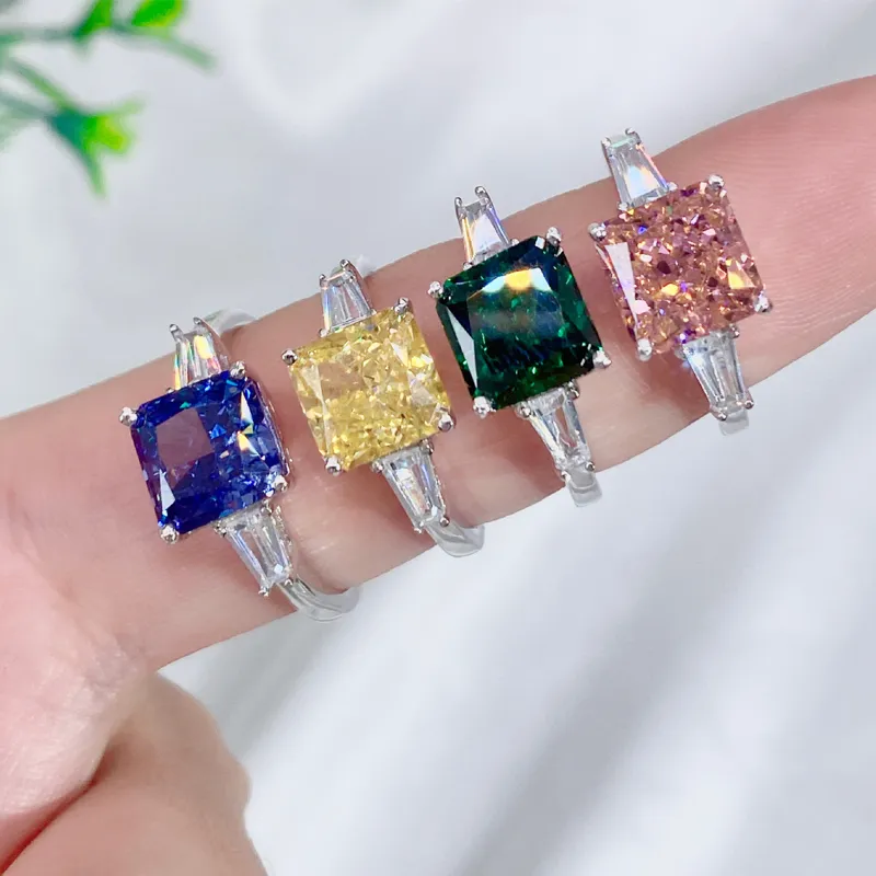 8A Cubic Zirconia Square Solitaire Ring 70200244 - image5