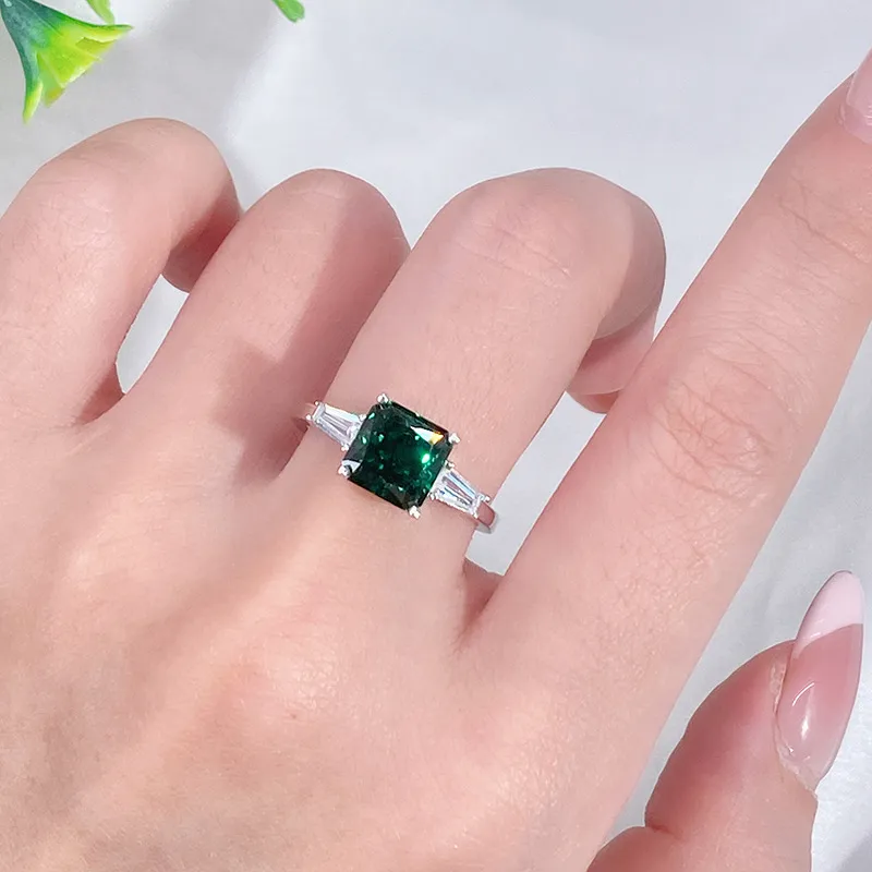 8A Cubic Zirconia Square Solitaire Ring 70200244 - image2