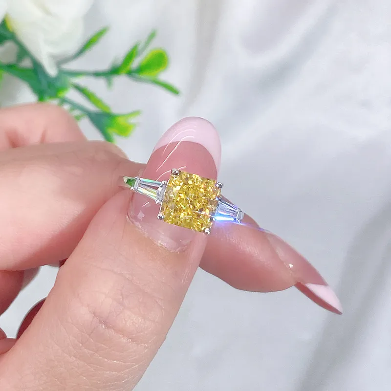 8A Cubic Zirconia Square Solitaire Ring 70200244 - image3