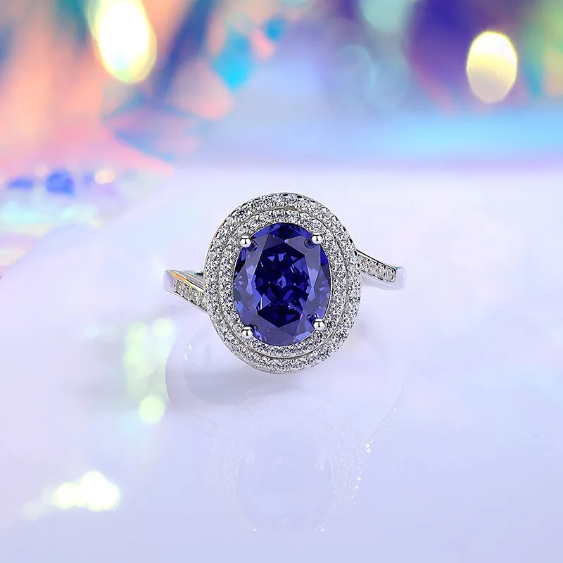 8A Cubic Zirconia Oval Solitaire Ring 70200245 - image4