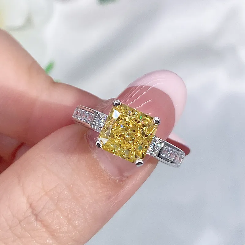 8A Cubic Zirconia Square Solitaire Ring 70200248 - image1