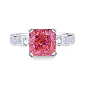 8A Cubic Zirconia Square Solitaire Ring 70200248