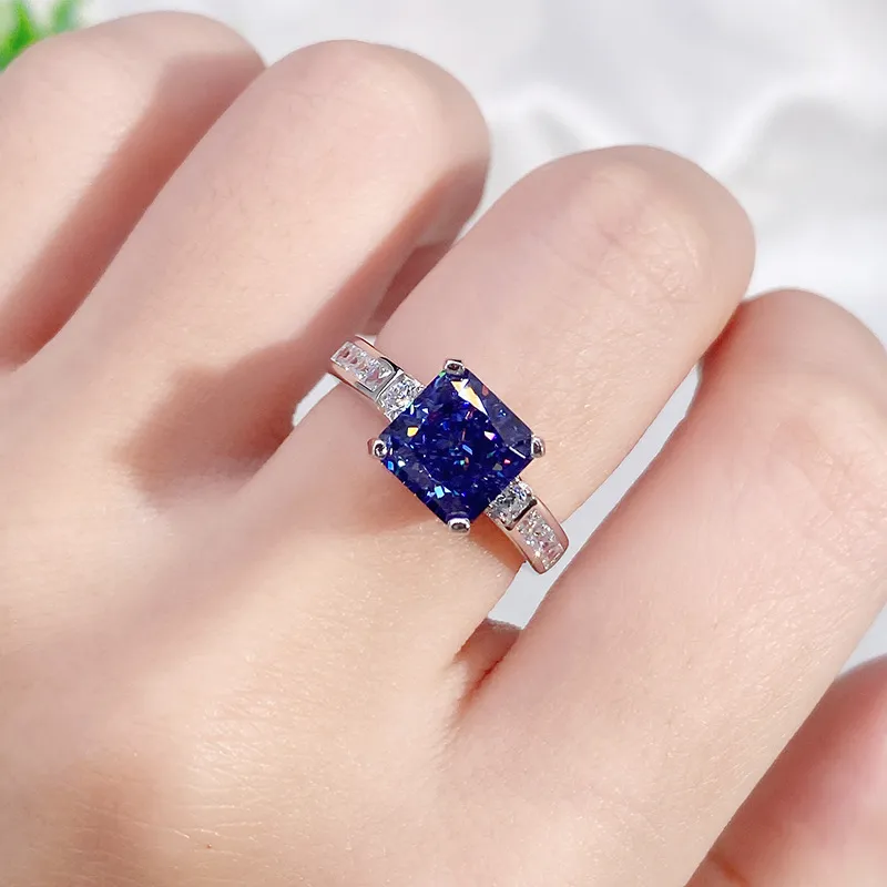 8A Cubic Zirconia Square Solitaire Ring 70200248 - image3