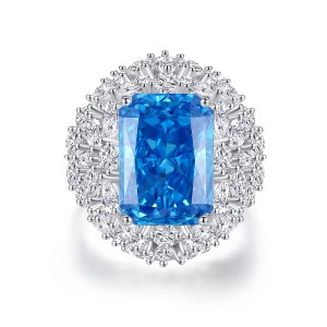 8A Cubic Zirconia Rectangle Solitaire Ring 70200250