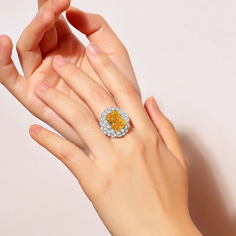 8A Cubic Zirconia Rectangle Solitaire Ring 70200250 - image3