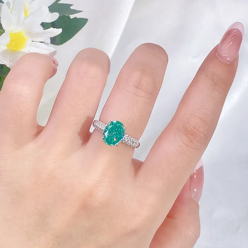 8A Cubic Zirconia Pigeon Egg Solitaire Ring 70200251 - image2