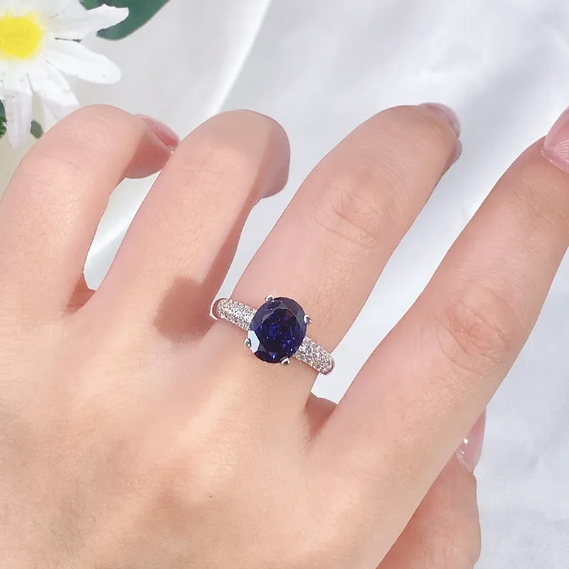 8A Cubic Zirconia Pigeon Egg Solitaire Ring 70200251 - image3
