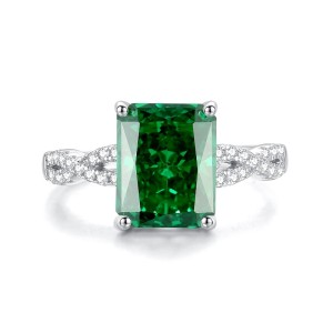 8A Cubic Zirconia Rectangle Solitaire Ring 70200252