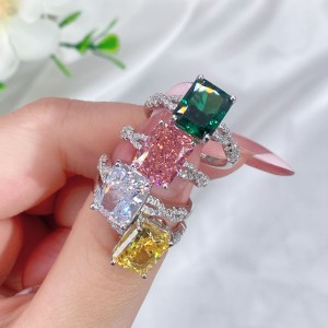 8A Cubic Zirconia Rectangle Solitaire Ring 70200252