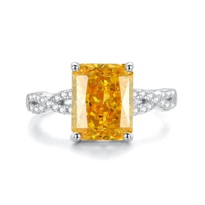 8A Cubic Zirconia Rectangle Solitaire Ring 70200252