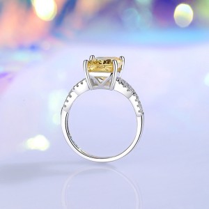 8A Cubic Zirconia Rectangle Solitaire Ring 70200252