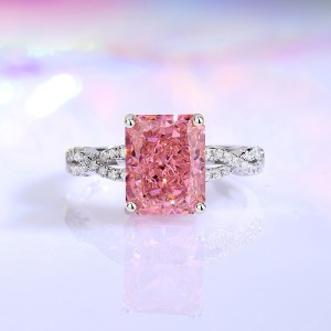 8A Cubic Zirconia Rectangle Solitaire Ring 70200252