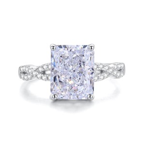 8A Cubic Zirconia Rectangle Solitaire Ring 70200252