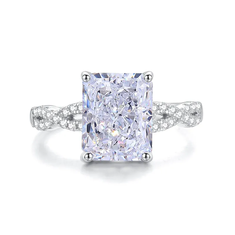 8A Cubic Zirconia Rectangle Solitaire Ring 70200252