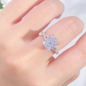 8A Cubic Zirconia Rectangle Solitaire Ring 70200252