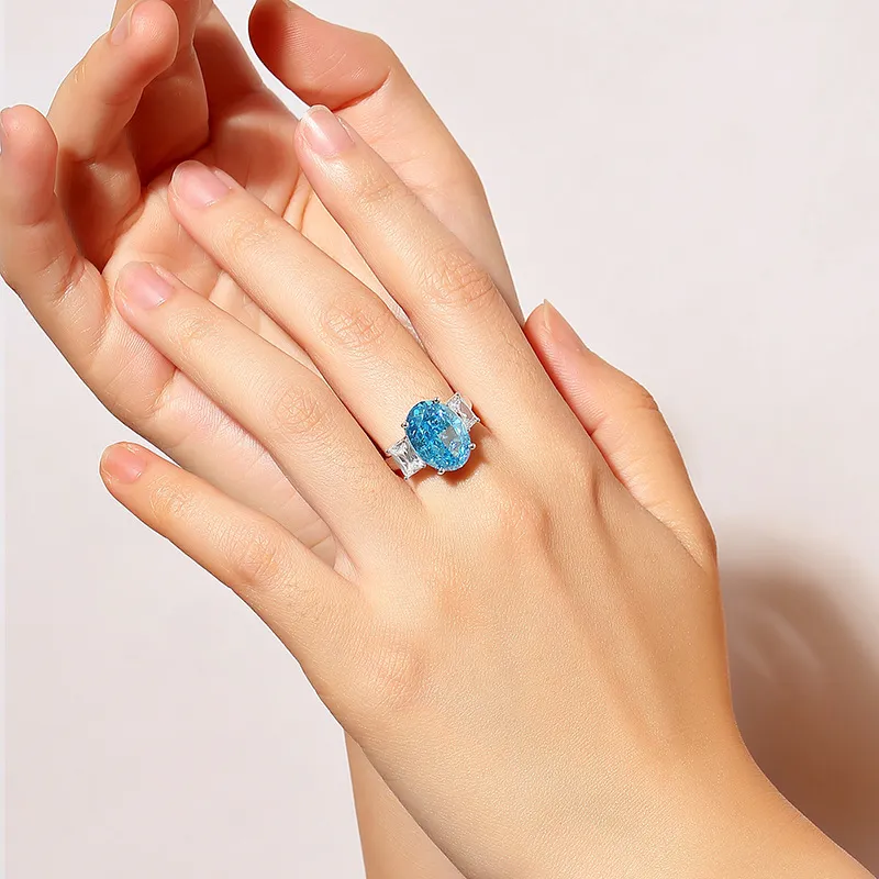 8A Cubic Zirconia Pigeon Egg Solitaire Ring 70200254 - image1