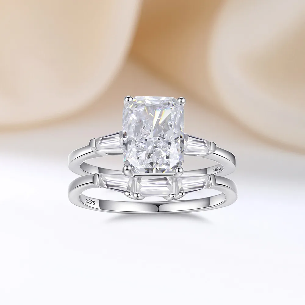 Ice Sugar High Carbon Diamond Stack Ring 70200255 - image2