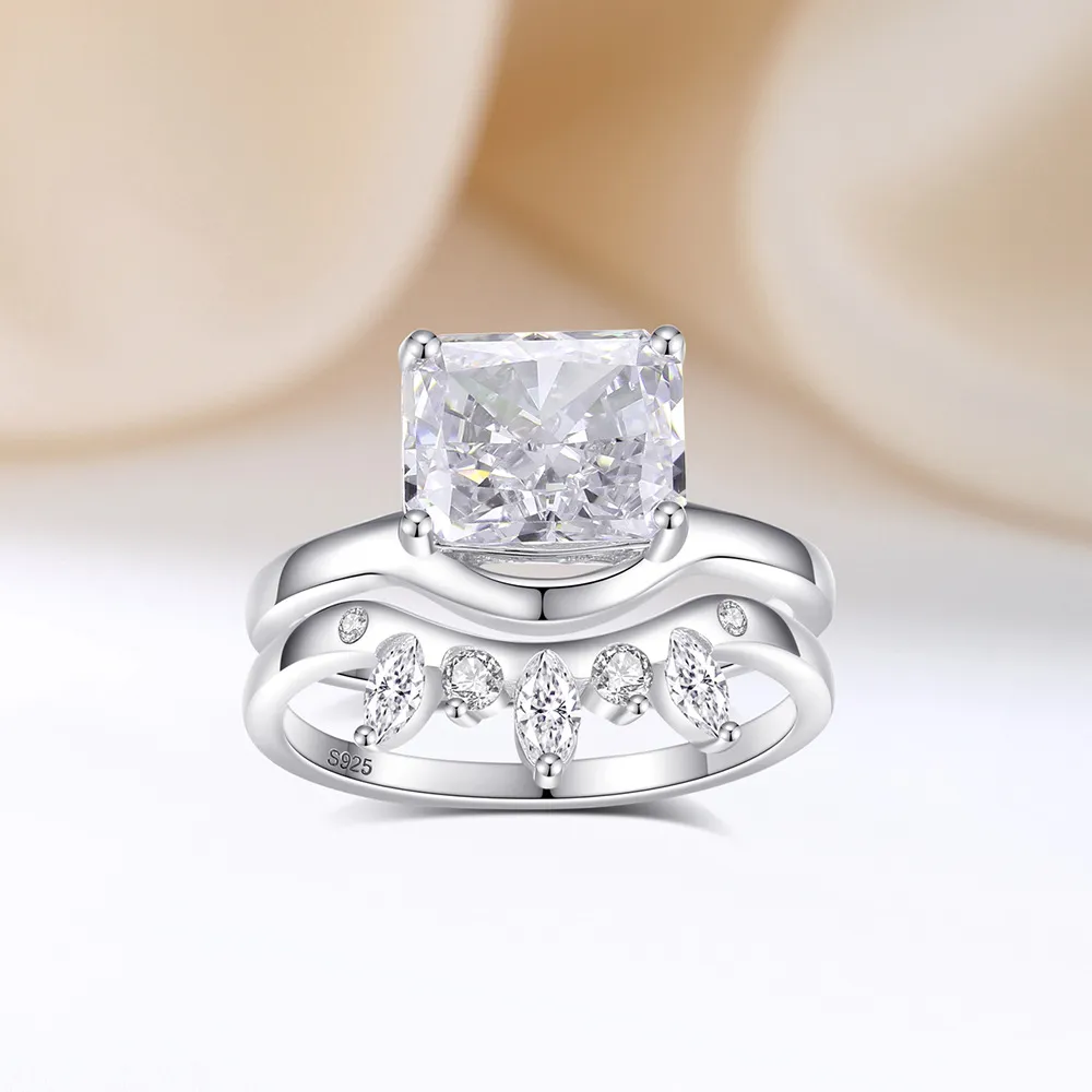 Ice Sugar High Carbon Diamond Stack Ring 70200256 - image2