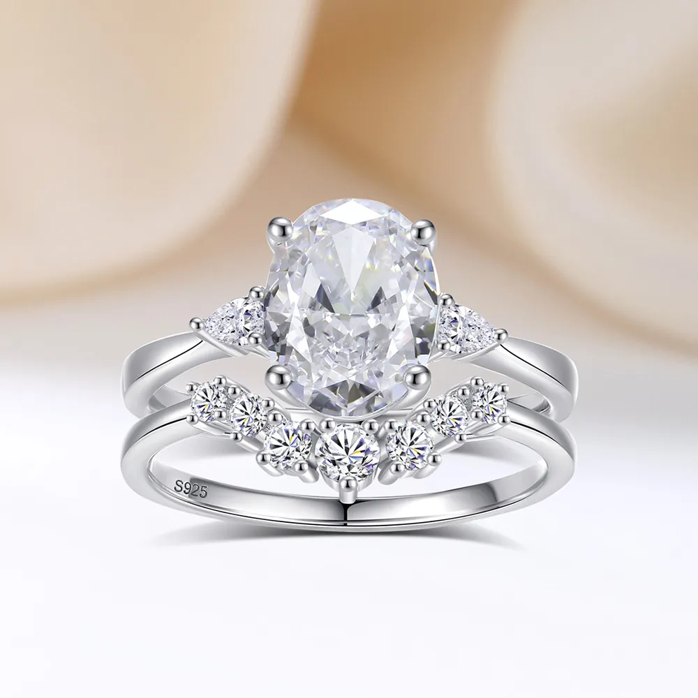 Oval High Carbon Diamond Stack Ring 70200258 - image2