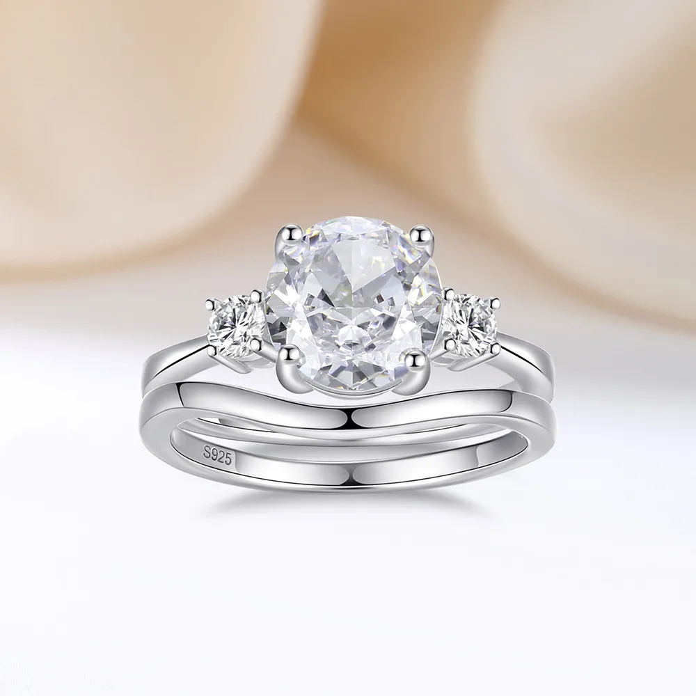 Oval High Carbon Diamond Stack Ring 70200259 - image2