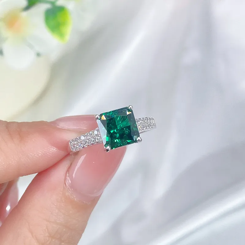 8A Cubic Zirconia Square Solitaire Ring 70200261 - image2
