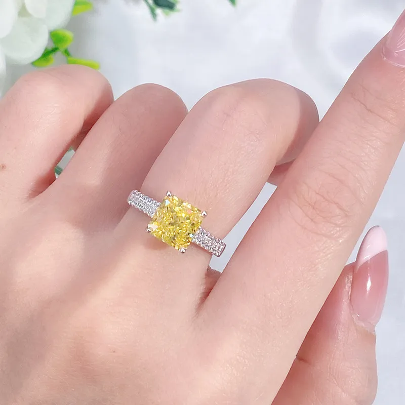 8A Cubic Zirconia Square Solitaire Ring 70200261 - image1