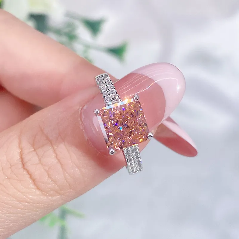 8A Cubic Zirconia Square Solitaire Ring 70200261 - image3