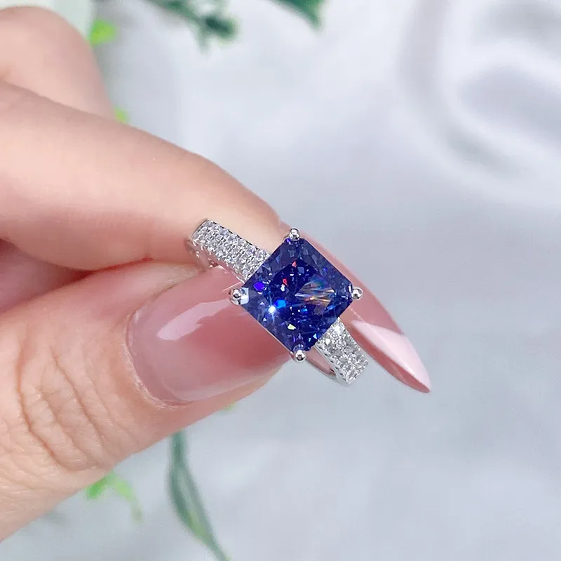8A Cubic Zirconia Square Solitaire Ring 70200261 - image4