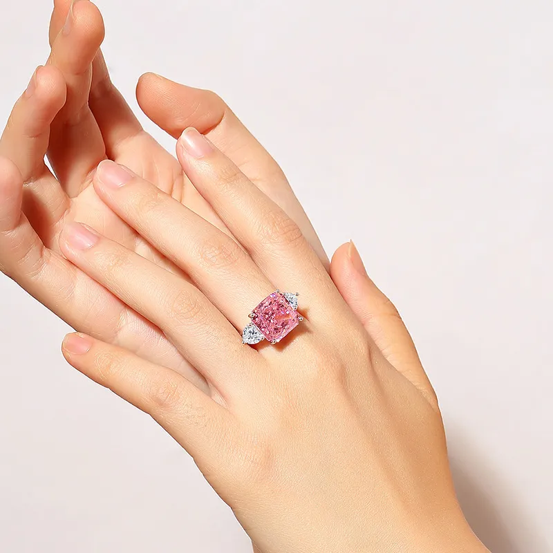 8A Cubic Zirconia Square Solitaire Ring 70200265 - image2