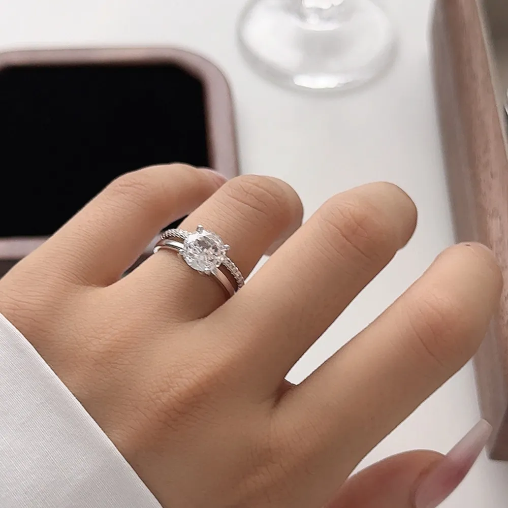 Round High Carbon Diamond Stack Ring 70200269 - image1