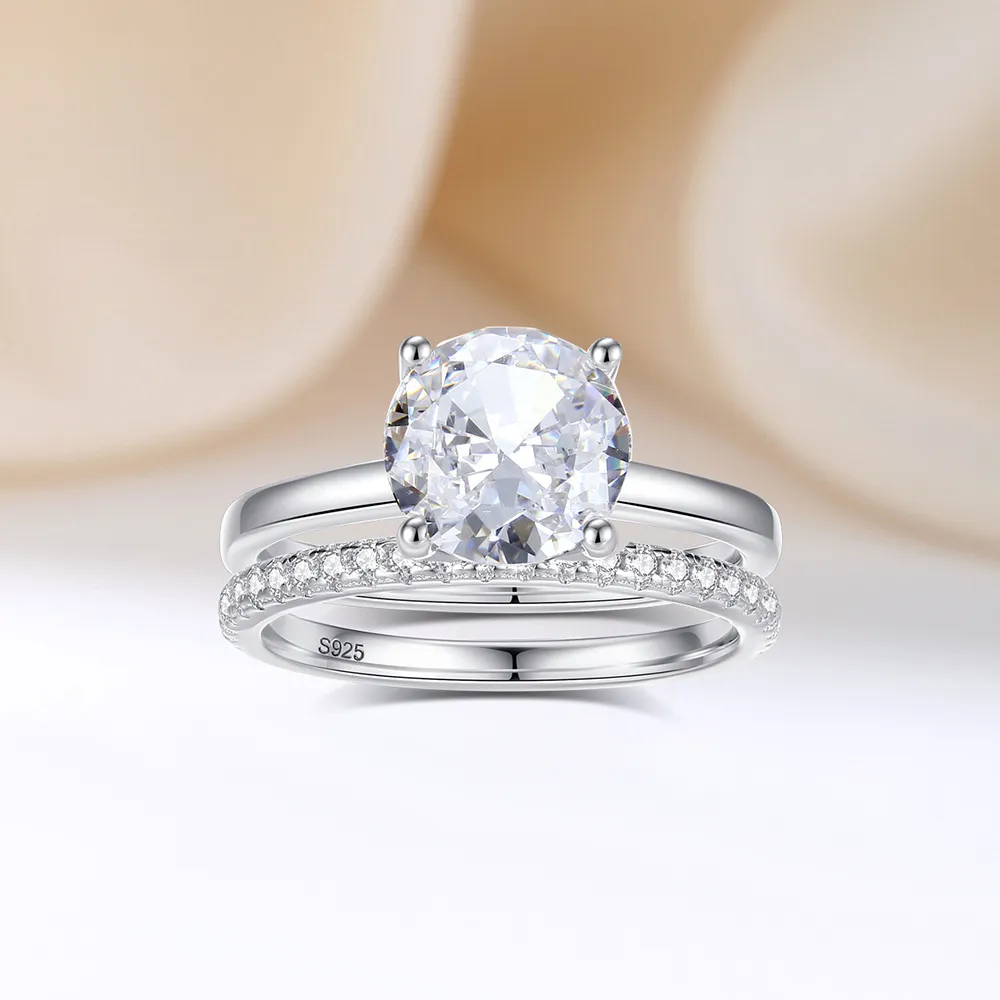Round High Carbon Diamond Stack Ring 70200269 - image2