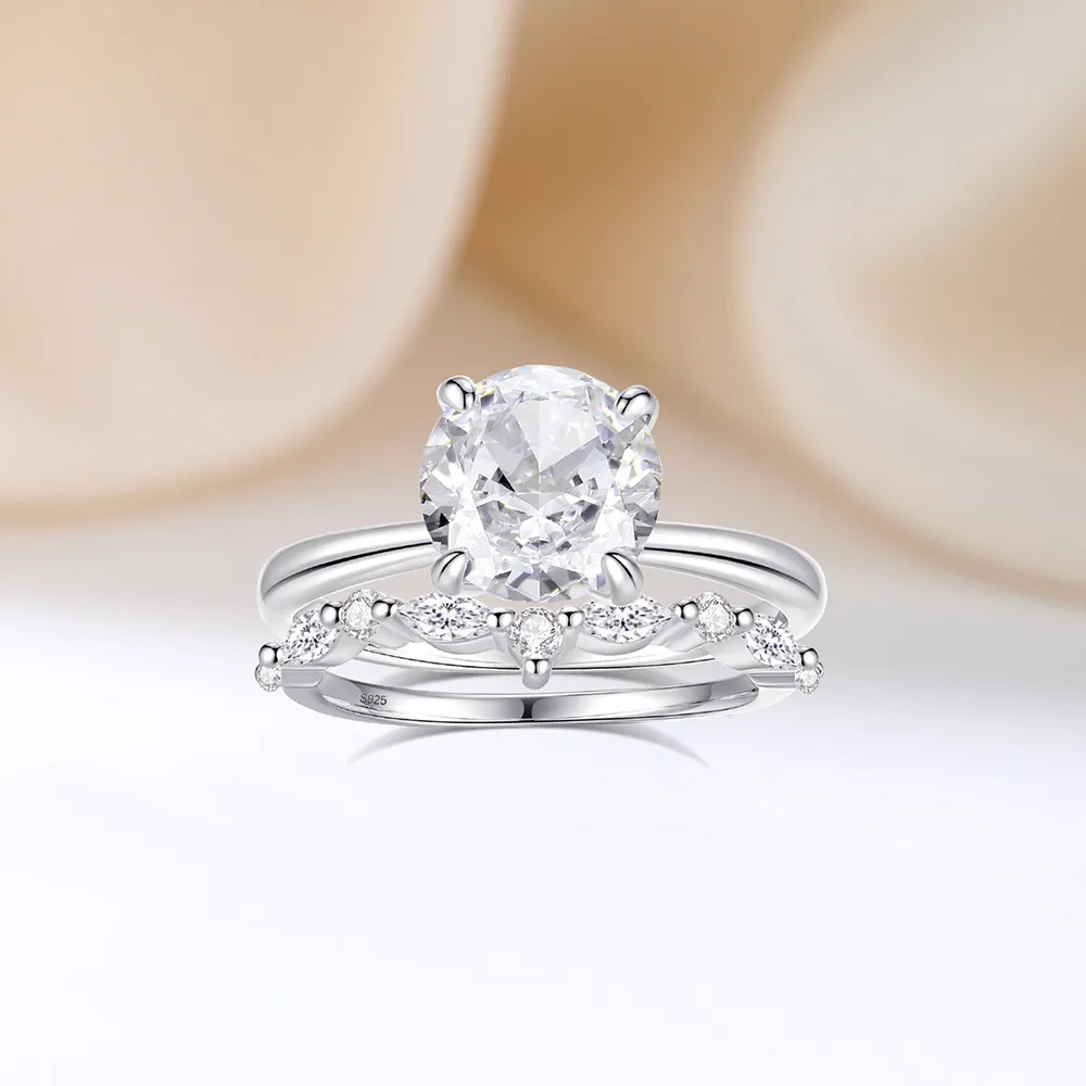 Round High Carbon Diamond Stack Ring 70200272 - image2