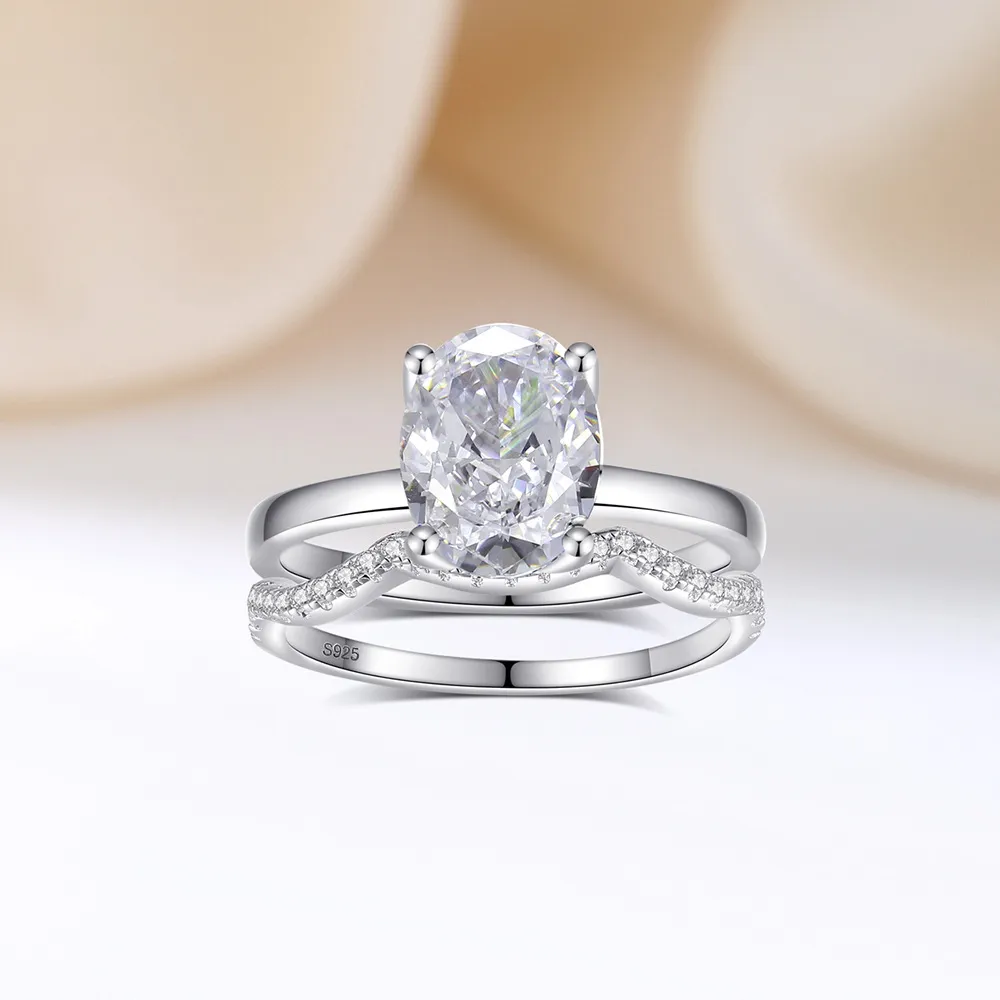 Oval High Carbon Diamond Stack Ring 70200273 - image2