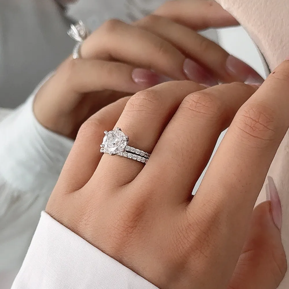 Round High Carbon Diamond Stack Ring 70200275 - image1