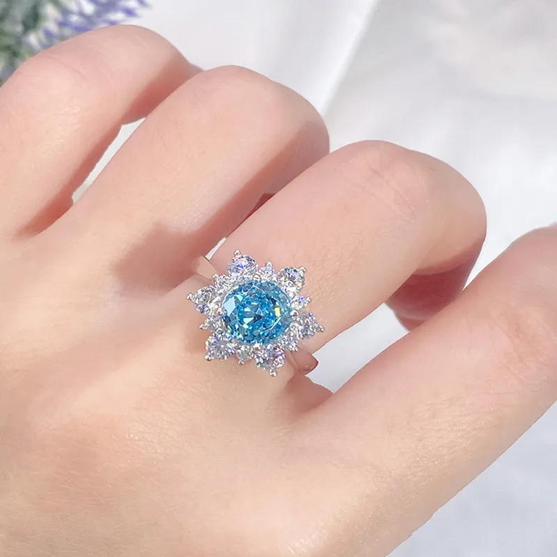 Snowflake High Carbon Diamond Solitaire Ring 70200278 - image2