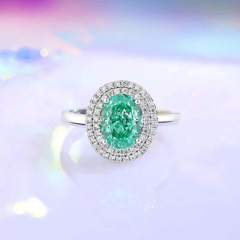 8A Cubic Zirconia Pigeon Egg Solitaire Ring 70200279 - image2