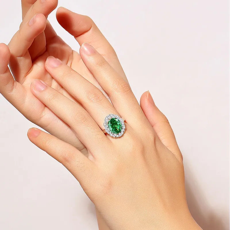 8A Cubic Zirconia Pigeon Egg Solitaire Ring 70200287 - image1