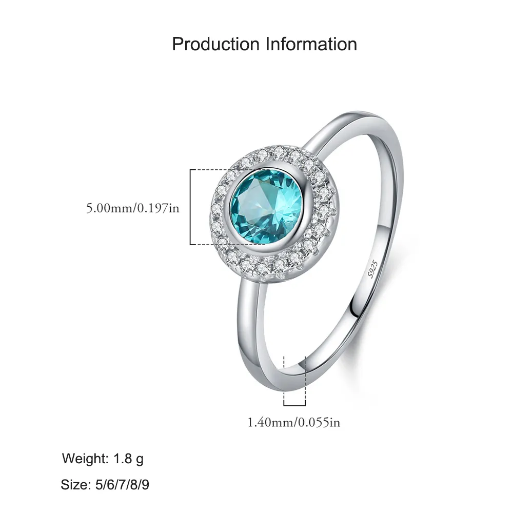 925 Sterling Silver Paraiba-Color Gemstone Ring 70200295 - image2